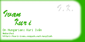 ivan kuri business card
